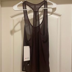LULULEMON Dark Purple Mesh Tank Top w TAG